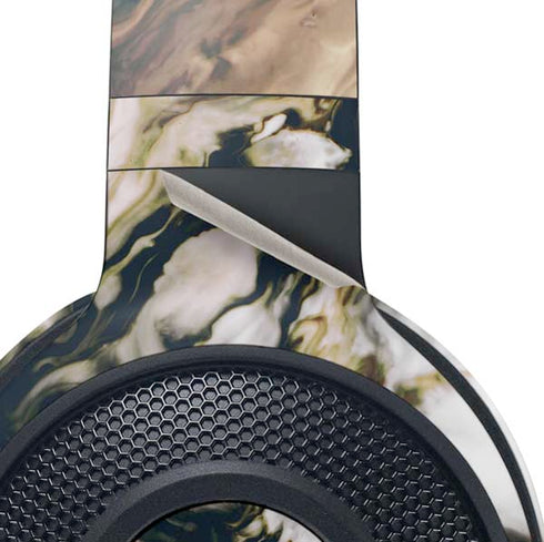 Copper and Black Marble Ink Razer Kraken X Skin